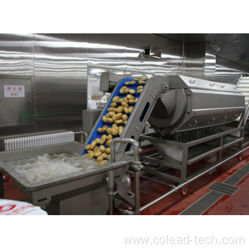 Stainless steel potato chips potato peeling machine